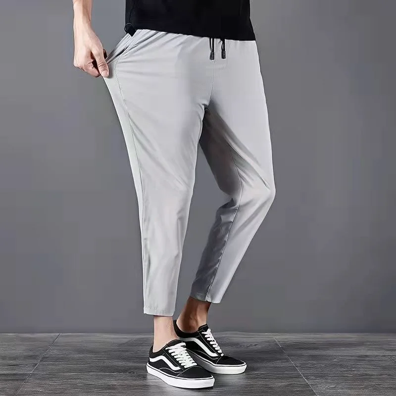Title 4, Eis-Seide Cropped Pants für Herren