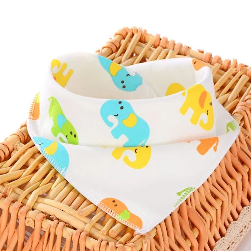 Cotton White Rabbit Bear Headband for Large Dogs Cat Kerchief Triangle Scarf Bow Tie Dog Bandanas Pet Supplies