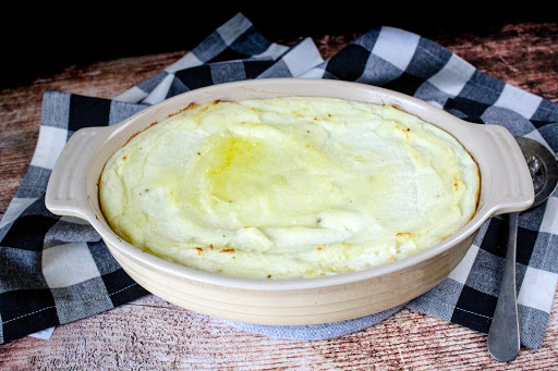 Creamy Mashed Potatoes ready to be served.