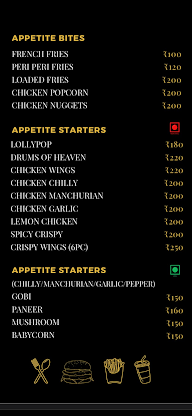 Night Appetite menu 2