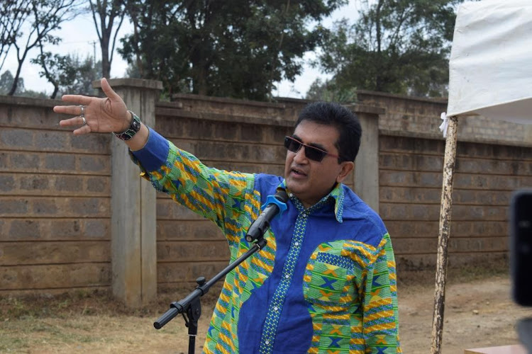 North Imenti MP Rahim Dawood at CDF offices in Meru on Saturday