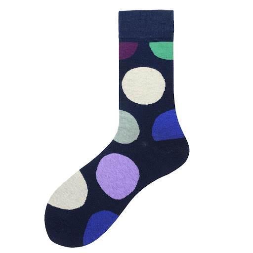 Title 7, Color Large Polka Dot Mens Trendy Tube Socks –...