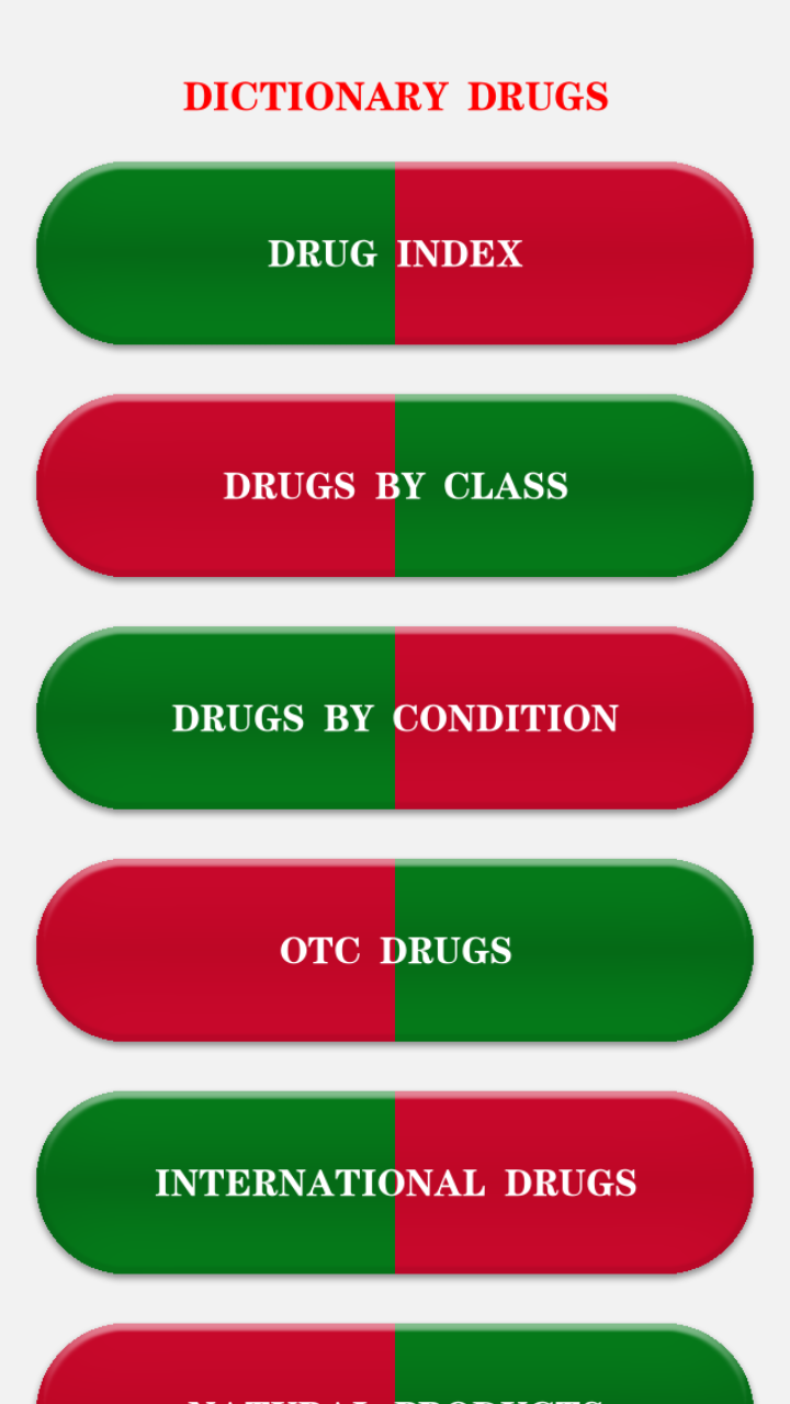 Drugs Dictionary Screen 1