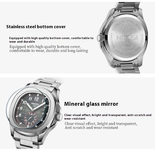 Title 11, Multifunctional Mens Quartz Watch Luminous Wat...