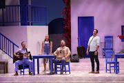 Matt Newman, Kirula-Lind Devar, Tiaan Rautenbach and Emmanuel Castis in the local production of 'Mamma Mia!'