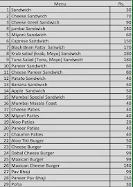 Food Zone menu 2