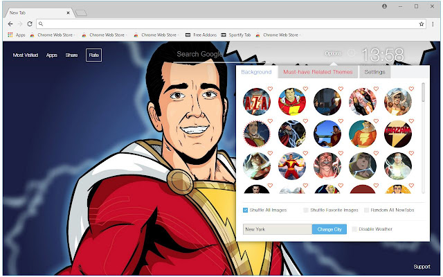 Shazam Wallpapers HD Custom DC Comics New Tab