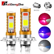 Bóng Đèn Pha Led 3 Trong 1 P15D H4 H6 Ba20D Chùm Tia Sáng Nhấp Nháy Hi / Lo Cho Xe Máy