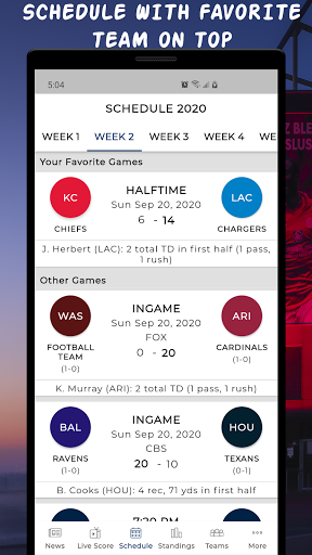 Screenshot 2023 NFL Schedule & Scores