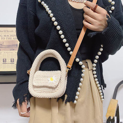 Title 5, Fashionable Womens Hand-woven Mini Soft Crossb...