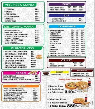 Paradise Pizza menu 