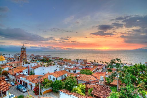 A view of Bandera Bay in Puerto Vallarta, Mexico.