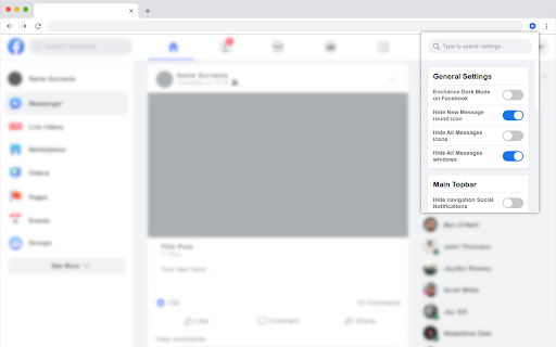 Simple Facebook Customizer