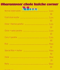 Dharamveer Chole Kulche Corner menu 1