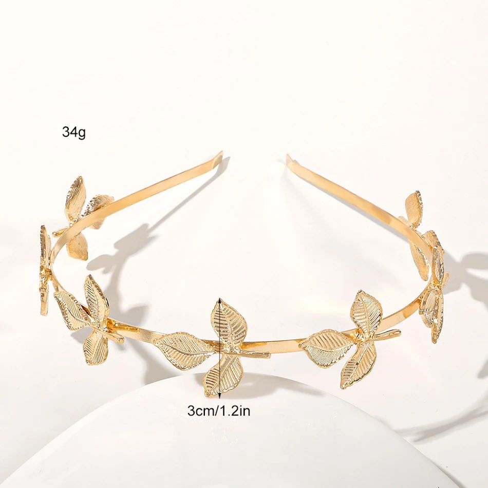 Metalen bladeren hoofdband bruid haarclip. Elegante haaraccessoire voor bruiden en speciale gelegenheden. Perfect voor bruiloften.