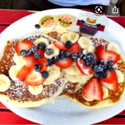 Pancake with Fruit Topping