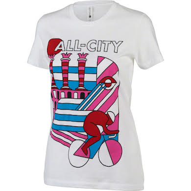 All-City Parthenon Party Women's T-Shirt - White Pink Red Blue Black