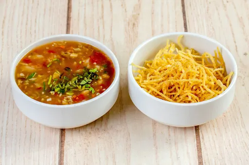 Chicken Manchow Soup With Crispy Noodles