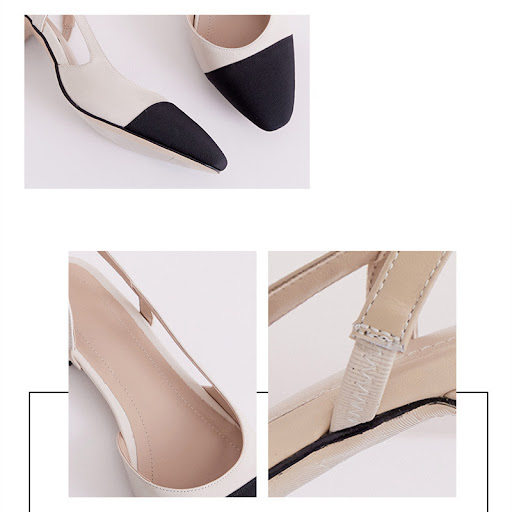 Title 7, Womens Spring Color-blocking Leather Open Sand...