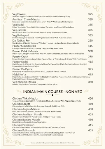 Double Deck Casual Dining menu 