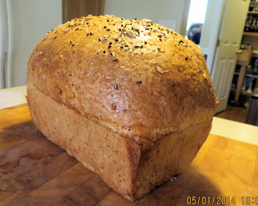 Fast and simple every day bread. I choose to use dough setting and rise for about 1 hour in loaf pan and then brush with egg white and sprinkle with sesame seeds. Baking in oven. But as directions state can just bake in bread machine