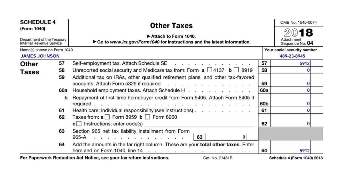 2018 Schedule 4 (Form 1040) Sample 1.pdf