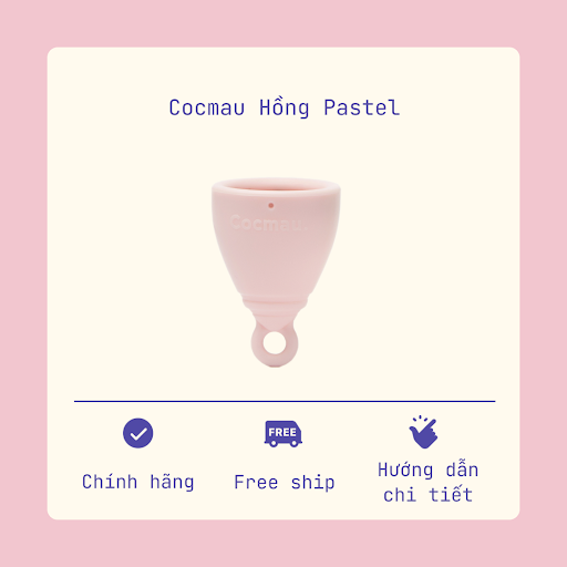 Cốc nguyệt san cải tiến Cocmau - Hồng Pastel