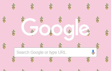 Cute Cactus Pink Theme chrome extension