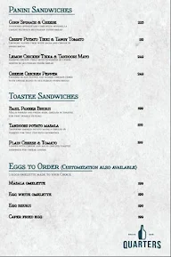 Quarters Pauva Bar menu 5