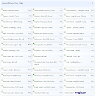 Bake Your Cake menu 1