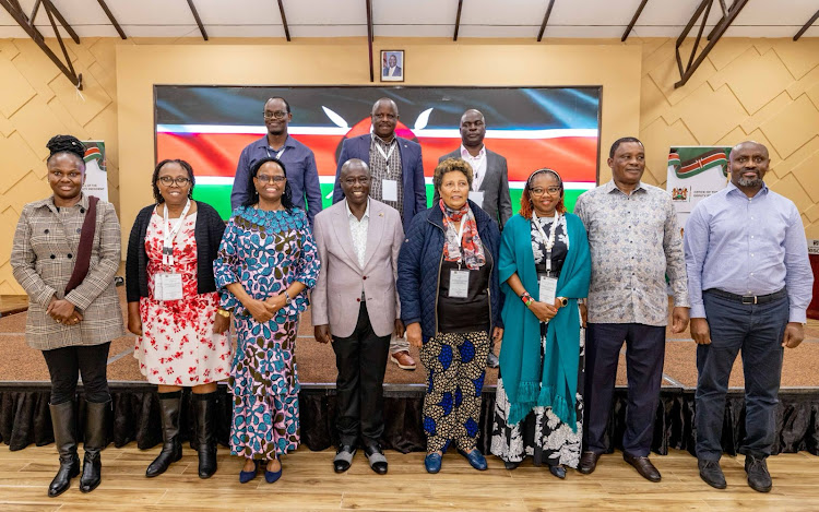 Deputy President Rigathi Gachagua with members of the Commissions and Independent Offices during a meeting in Naivasha, Nakuru County on April 28, 2024.