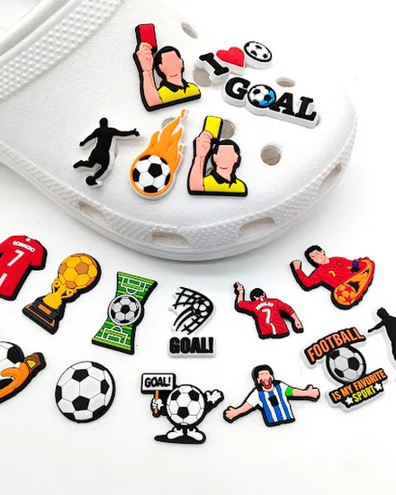 Soccer Football Sport Shoe Charms for Clogs Sandals Decor... - 0