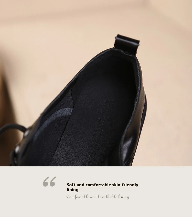 Title 4, Dames leren veterschoenen met dikke zool