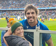 Eben Etzebeth and his wife Anlia celebrate their anniversary.