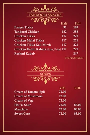 Delhi Restaurant menu 