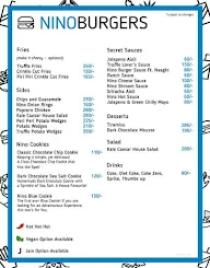 Nino Burgers menu 2