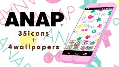 アイコンきせかえ アナップ Anap カラフルな壁紙付き