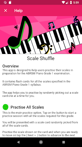 Scale Shuffle ABRSM Piano Scale Flashcards Grade 1