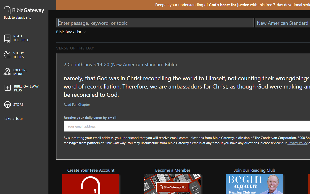 Bible Gateway Darkmode Preview image 0