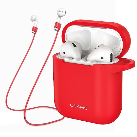 Bao case silicon và dây nối chống mất tai nghe Usams cho Apple Airpods 