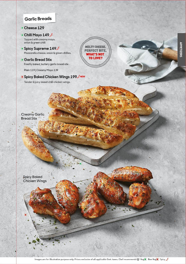 Pizza Hut menu 