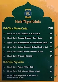 Bademiya Kebab menu 3