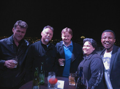 The Times editor Stephen Haw (far left) with some of his team at the 2015 Standard Bank Sikuvile Awards.