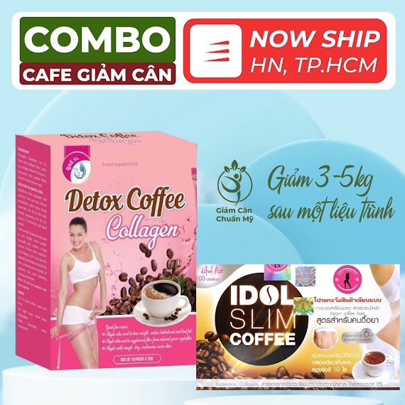 Cà Phê Giảm Cân Cấp Tốc Idol Slim Coffee Cafe + Detox Coffee Collagen Giữ Dáng Hiệu Quả Dành Cho Tín Đồ Yêu Cà Phê