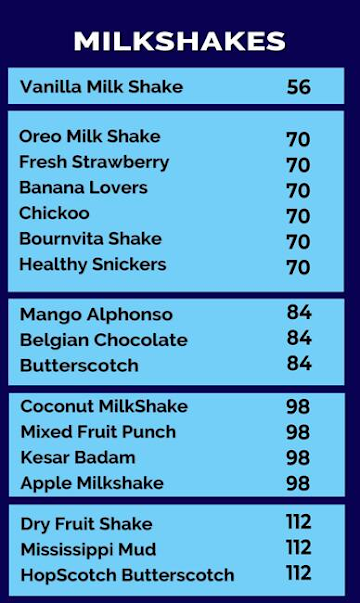 The Lassi Corner menu 