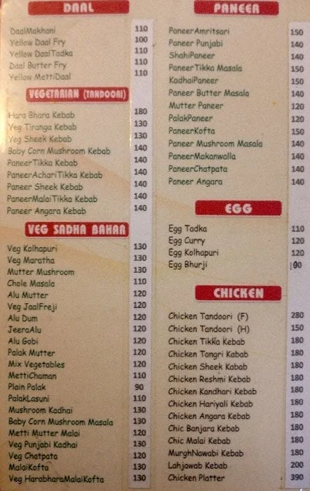 Canton menu 