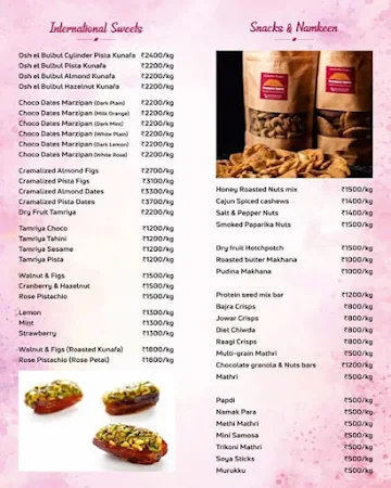 Parampara Sweets menu 