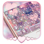 Cover Image of Baixar Tema de teclado de coração de ouro rosa 1.0 APK