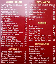 JayVijay Restaurant & Dining Hall menu 2