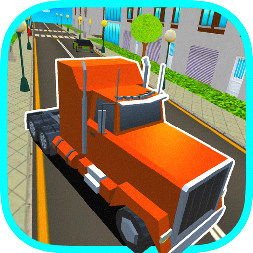 Blocky Cargo Transporter Truck icon